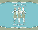 Front View Thumbnail - Kiwi & Spa Will You Be My Maid of Honor Card - Girls
