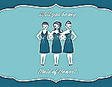 Front View Thumbnail - Mosaic & Spa Will You Be My Maid of Honor Card - Girls