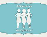 Front View Thumbnail - Marshmallow & Spa Will You Be My Maid of Honor Card - Girls
