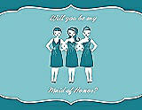 Front View Thumbnail - Niagara & Spa Will You Be My Maid of Honor Card - Girls