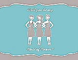 Front View Thumbnail - Pebble Beach & Spa Will You Be My Maid of Honor Card - Girls