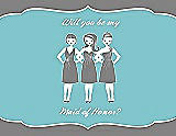 Front View Thumbnail - Quarry & Spa Will You Be My Maid of Honor Card - Girls