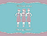Front View Thumbnail - Quartz & Spa Will You Be My Maid of Honor Card - Girls