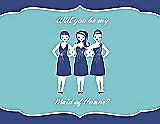 Front View Thumbnail - Sailor & Spa Will You Be My Maid of Honor Card - Girls