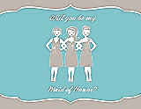 Front View Thumbnail - Sand & Spa Will You Be My Maid of Honor Card - Girls