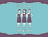Front View Thumbnail - Smashing & Spa Will You Be My Maid of Honor Card - Girls