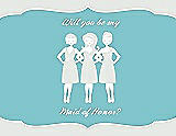 Front View Thumbnail - Starlight & Spa Will You Be My Maid of Honor Card - Girls