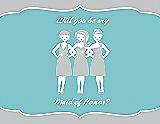 Front View Thumbnail - Sterling & Spa Will You Be My Maid of Honor Card - Girls
