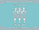 Front View Thumbnail - Surf Spray & Spa Will You Be My Maid of Honor Card - Girls