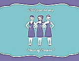 Front View Thumbnail - Tahiti & Spa Will You Be My Maid of Honor Card - Girls