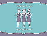 Front View Thumbnail - Wisteria & Spa Will You Be My Maid of Honor Card - Girls