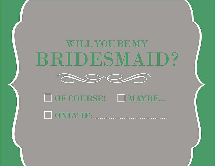 Front View - Cathedral & Juniper Will You Be My Bridesmaid Card - Checkbox