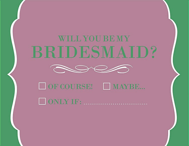 Front View - Rosebud & Juniper Will You Be My Bridesmaid Card - Checkbox