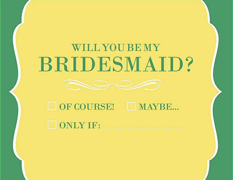 Front View - Snapdragon & Juniper Will You Be My Bridesmaid Card - Checkbox