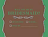 Front View Thumbnail - Almond & Juniper Will You Be My Bridesmaid Card - Checkbox