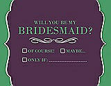 Front View Thumbnail - Aubergine & Juniper Will You Be My Bridesmaid Card - Checkbox