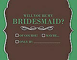Front View Thumbnail - Brownie & Juniper Will You Be My Bridesmaid Card - Checkbox