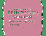Front View Thumbnail - Carnation & Juniper Will You Be My Bridesmaid Card - Checkbox