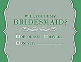 Front View Thumbnail - Celadon & Juniper Will You Be My Bridesmaid Card - Checkbox