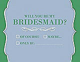 Front View Thumbnail - Cloudy & Juniper Will You Be My Bridesmaid Card - Checkbox