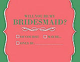 Front View Thumbnail - Coral & Juniper Will You Be My Bridesmaid Card - Checkbox