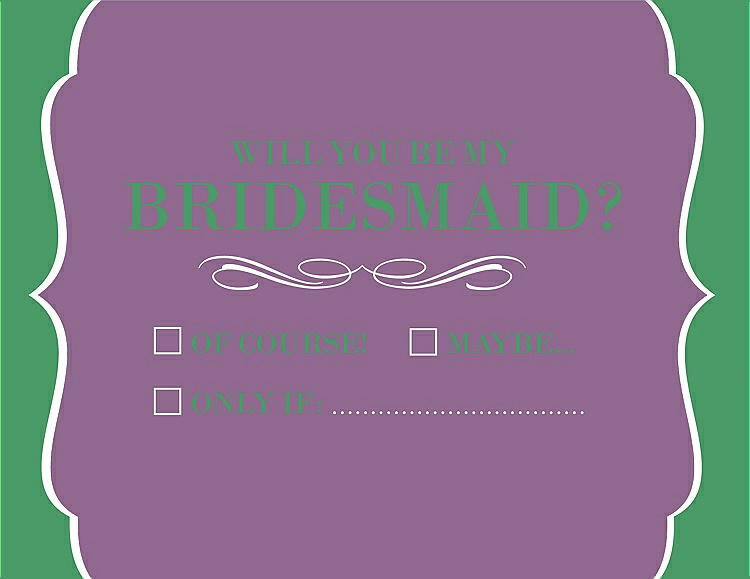 Front View - Dahlia & Juniper Will You Be My Bridesmaid Card - Checkbox