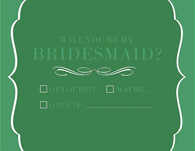 Front View - Ivy & Juniper Will You Be My Bridesmaid Card - Checkbox