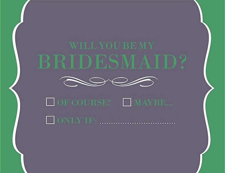 Front View - Lavender & Juniper Will You Be My Bridesmaid Card - Checkbox
