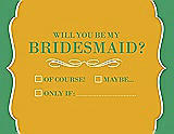Front View Thumbnail - Mango & Juniper Will You Be My Bridesmaid Card - Checkbox
