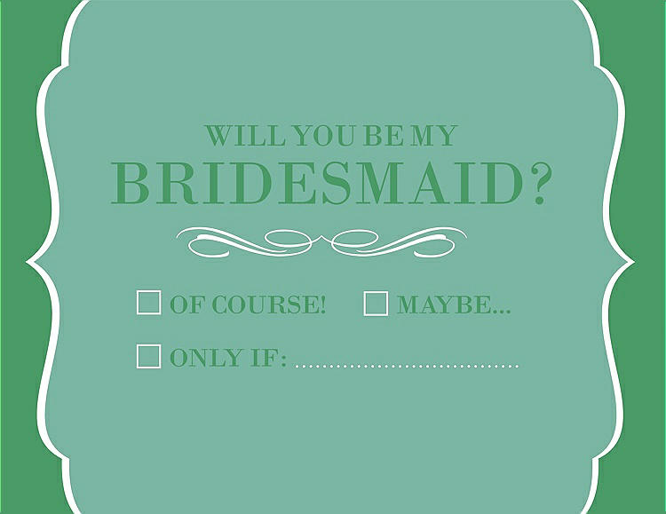 Front View - Meadow & Juniper Will You Be My Bridesmaid Card - Checkbox
