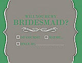 Front View Thumbnail - Mocha & Juniper Will You Be My Bridesmaid Card - Checkbox