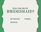 Front View Thumbnail - Marshmallow & Juniper Will You Be My Bridesmaid Card - Checkbox