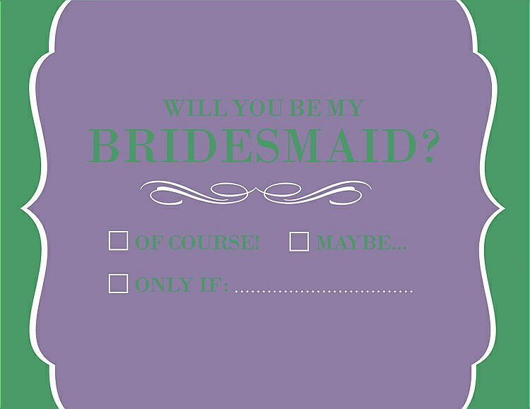 Front View - Passion & Juniper Will You Be My Bridesmaid Card - Checkbox