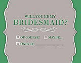Front View Thumbnail - Pebble Beach & Juniper Will You Be My Bridesmaid Card - Checkbox