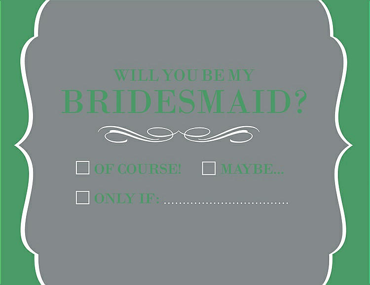 Front View - Pewter & Juniper Will You Be My Bridesmaid Card - Checkbox