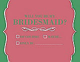 Front View Thumbnail - Papaya & Juniper Will You Be My Bridesmaid Card - Checkbox