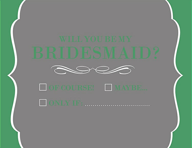 Front View - Quarry & Juniper Will You Be My Bridesmaid Card - Checkbox