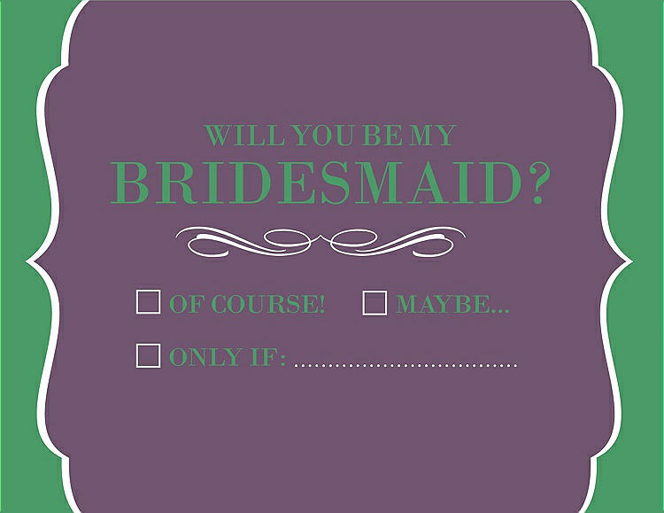 Front View - Smashing & Juniper Will You Be My Bridesmaid Card - Checkbox