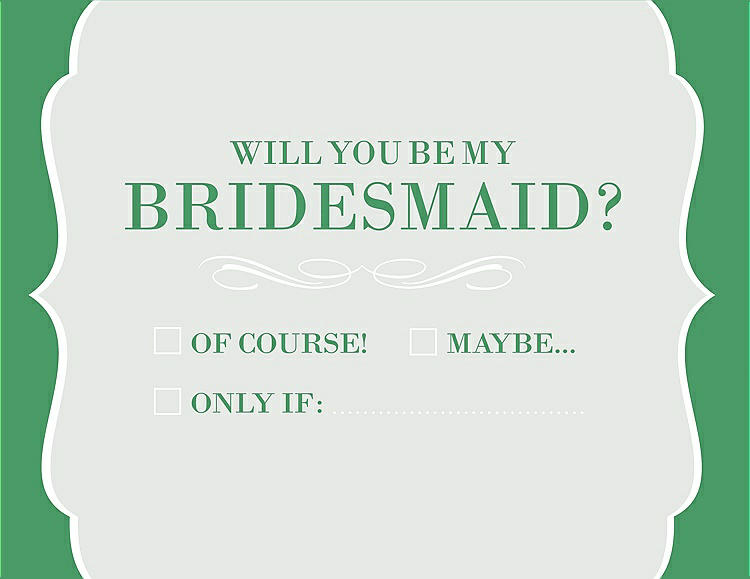 Front View - Starlight & Juniper Will You Be My Bridesmaid Card - Checkbox
