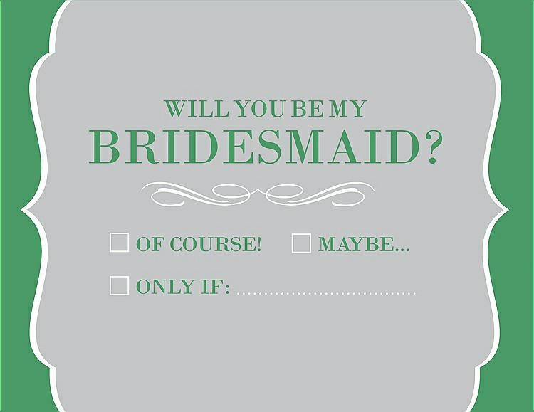 Front View - Sterling & Juniper Will You Be My Bridesmaid Card - Checkbox