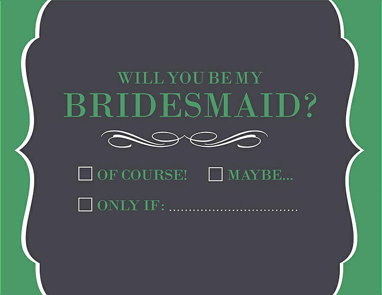 Front View - Stormy & Juniper Will You Be My Bridesmaid Card - Checkbox