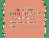 Front View Thumbnail - Tangerine & Juniper Will You Be My Bridesmaid Card - Checkbox