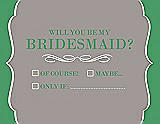 Front View Thumbnail - Taupe & Juniper Will You Be My Bridesmaid Card - Checkbox