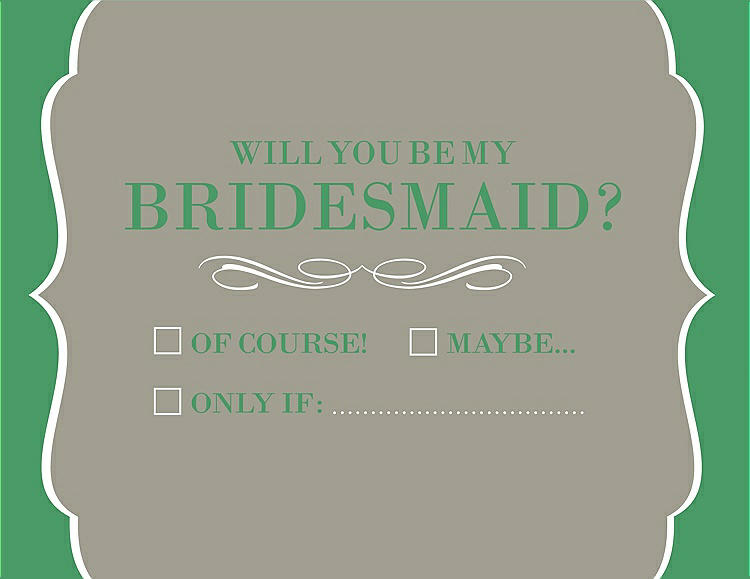 Front View - Twig & Juniper Will You Be My Bridesmaid Card - Checkbox