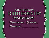 Front View Thumbnail - Wild Berry & Juniper Will You Be My Bridesmaid Card - Checkbox