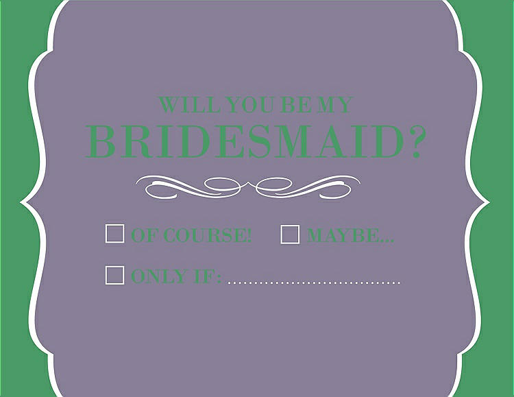 Front View - Wisteria & Juniper Will You Be My Bridesmaid Card - Checkbox
