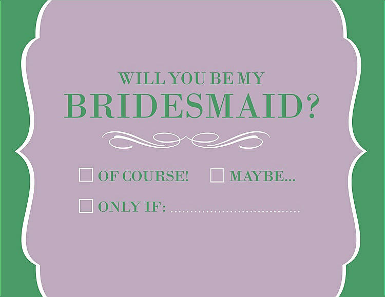 Front View - Wood Violet & Juniper Will You Be My Bridesmaid Card - Checkbox