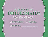 Front View Thumbnail - Wood Violet & Juniper Will You Be My Bridesmaid Card - Checkbox