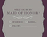 Front View Thumbnail - Cathedral & Italian Plum Will You Be My Maid of Honor Card - Checkbox