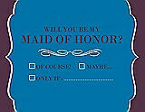 Front View Thumbnail - Cerulean & Italian Plum Will You Be My Maid of Honor Card - Checkbox